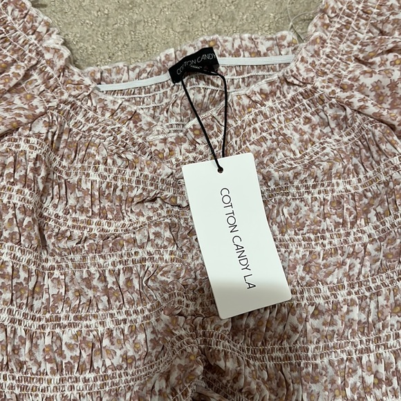 Cotton Candy LA ditzy floral pink blouse - Picture 2 of 5